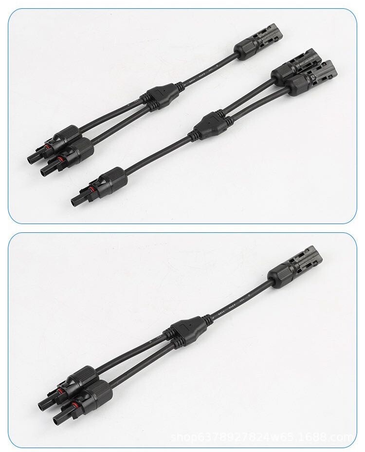 Solar Panel Y Branch Cable Connection Waterproof Adapter Connector Extension