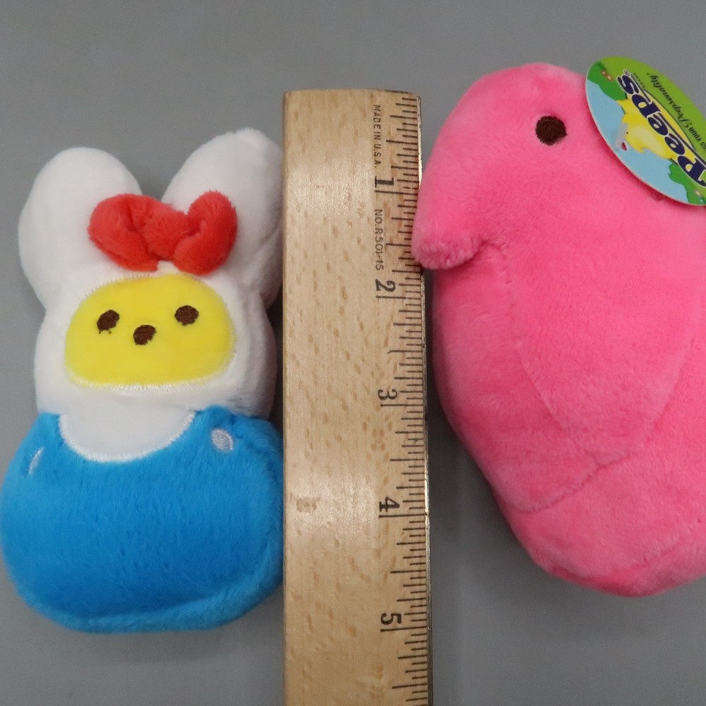 Small Pink Chick Peep & Hello Kitty theme Marshmallow Candy 4" Plush Easter
