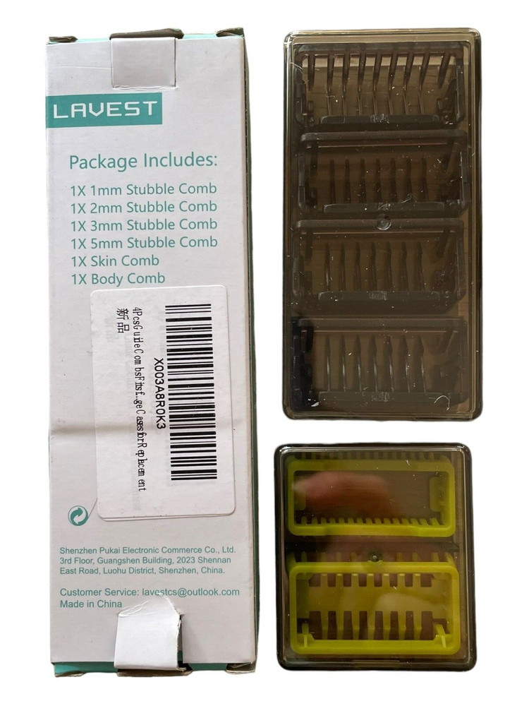 Lavest 6 Piece Stubble Combs Set