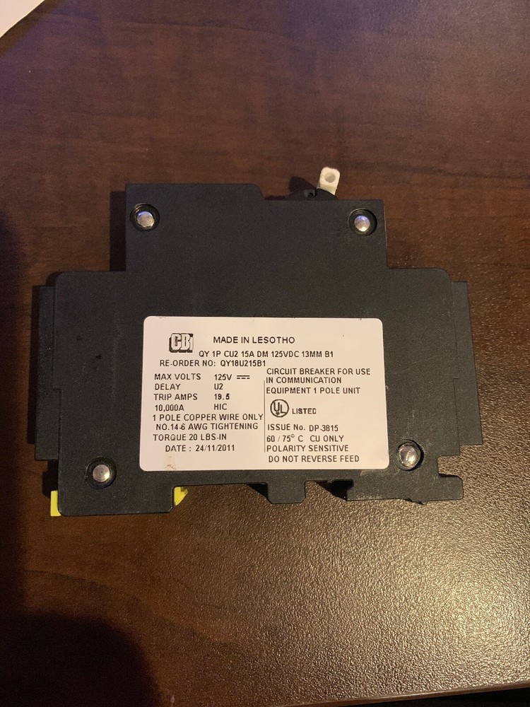 15AMP DIN MOUNT SOLAR BREAKER