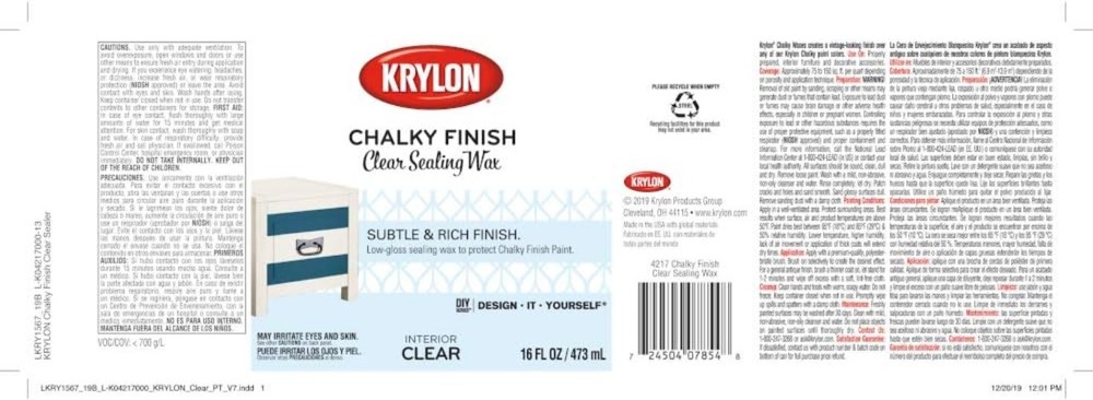 Krylon Clear Sealer for Chalky Finish Paint