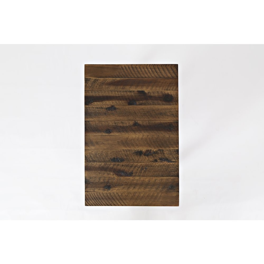 Artisan's Craft Rustic Farmhouse Distressed Solid Wood Chairside Table