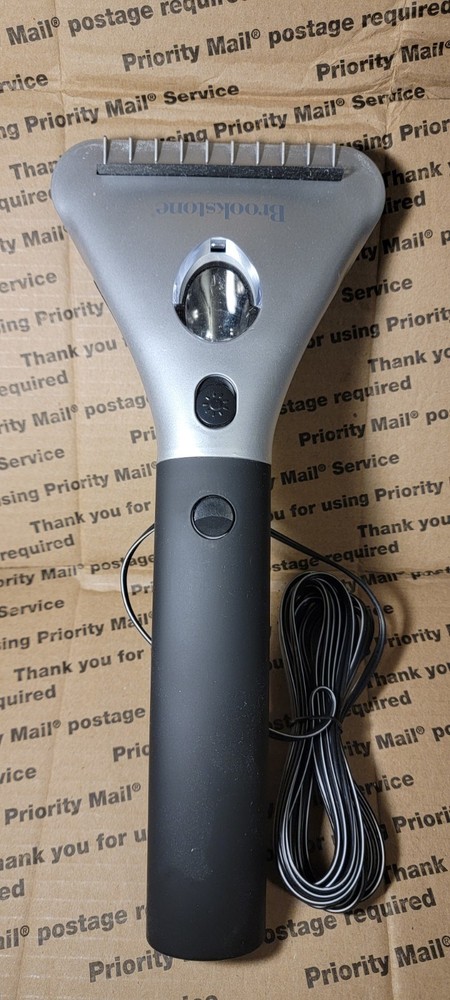 Brookstone Heated Electric Windshield Scraper with LED Light - Snow Ice Melter