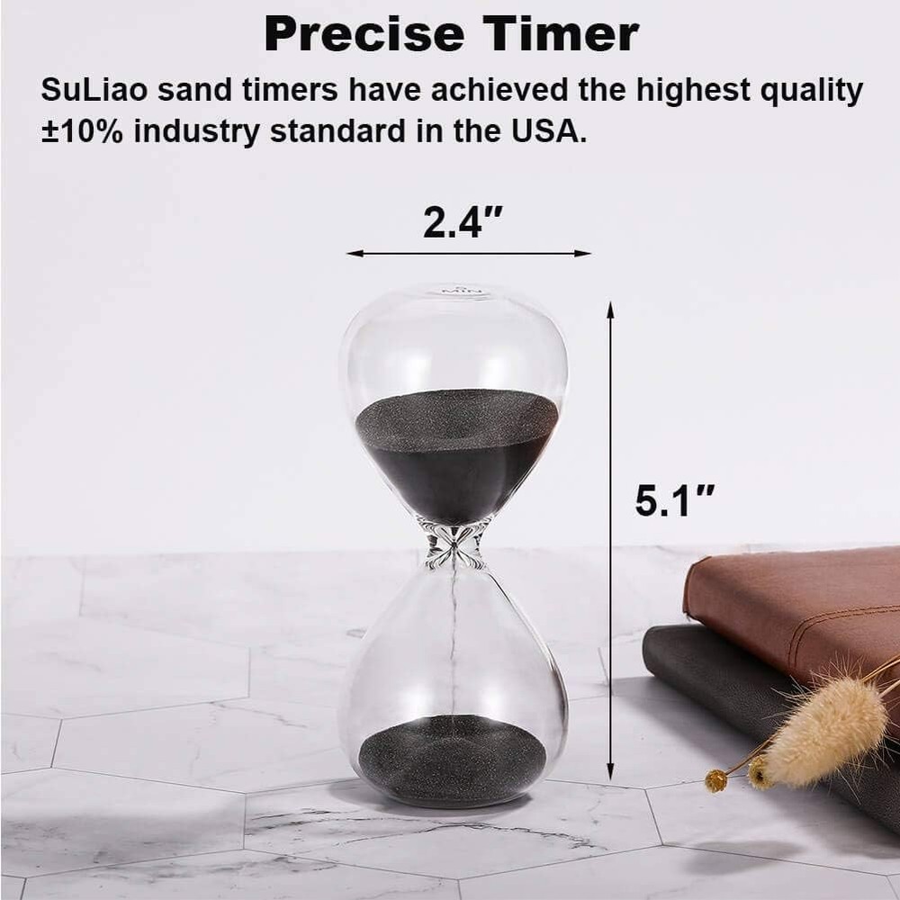 20 Minute Sand Timer Black Decorative Hourglass