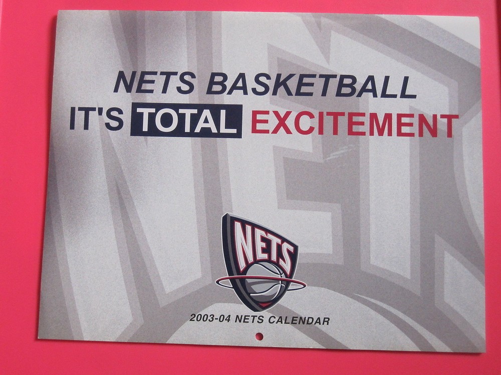 NEW JERSEY NETS 2003 2004 CALENDAR NBA BASKETBALL