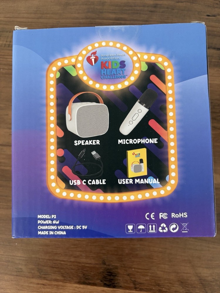 Wireless Portable Karaoke System Bluetooth Speaker Microphone Model P2