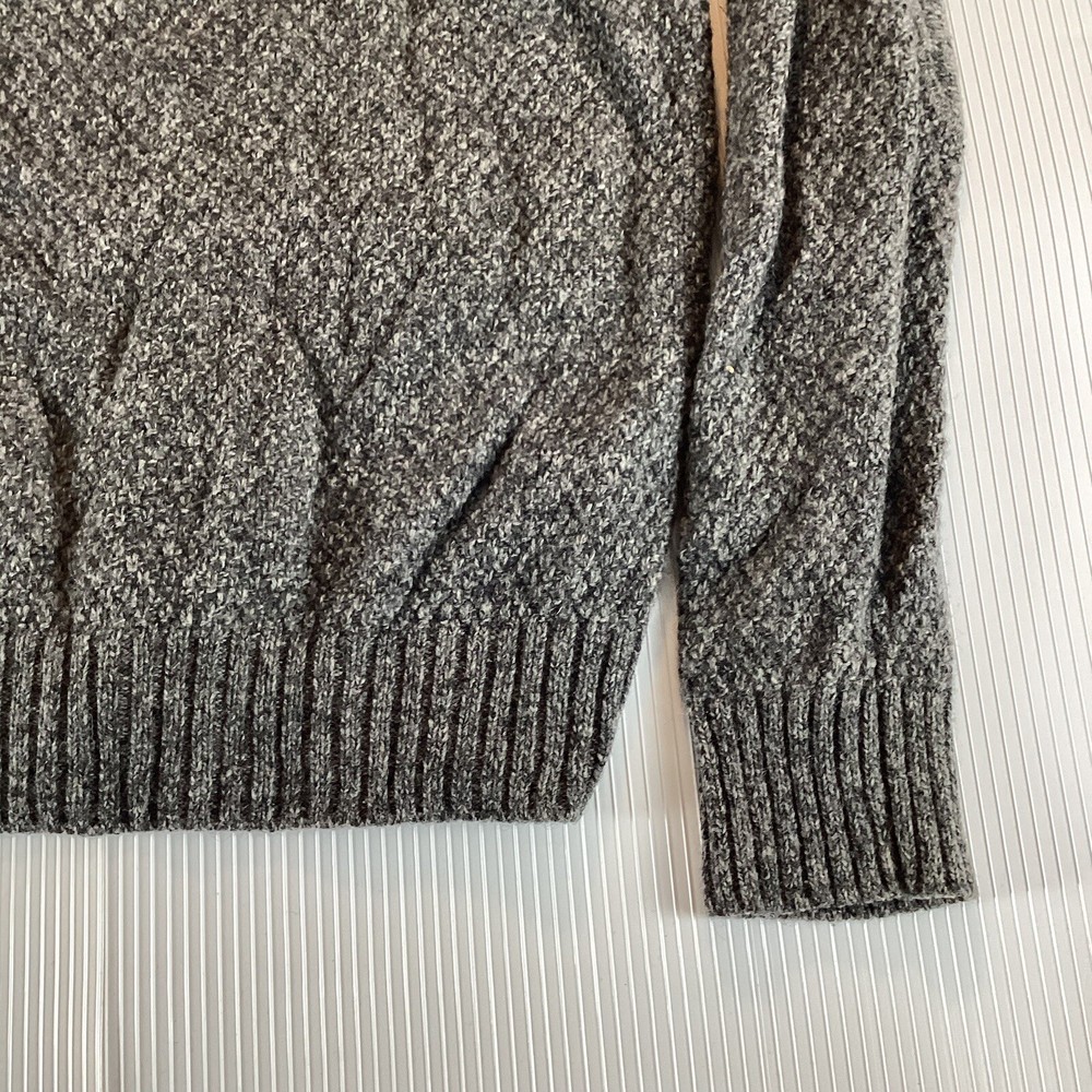 H&M Mens Sweater Long Sleeve Sz L Large Pullover Solid Collared Soft Warm
