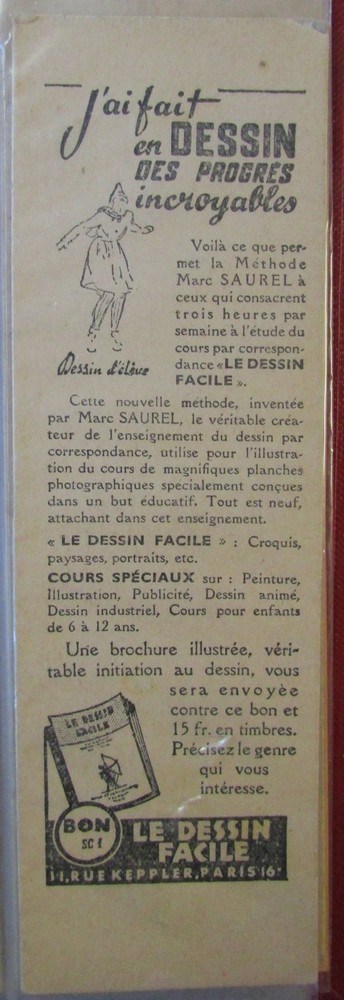 OLD MARK PAGES ADVERTISING BOOKMARK RED CROSS METHOD EASY DRAWING