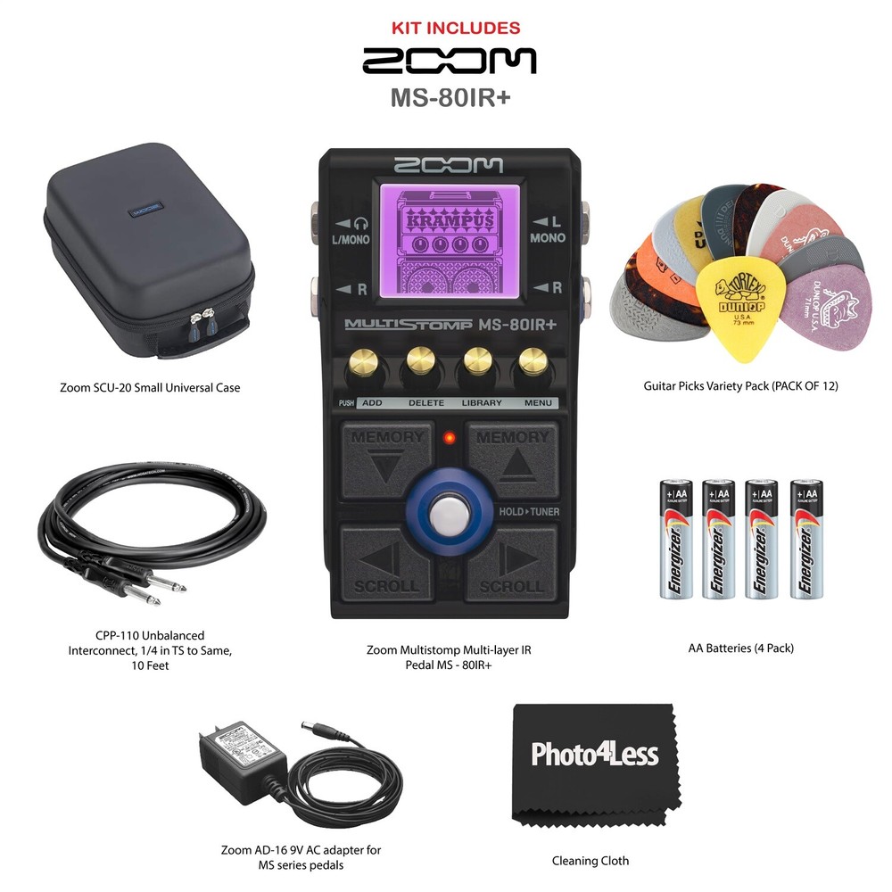 Zoom MS-80IR+ Multistomp Multi-layer IR Pedal Bundle