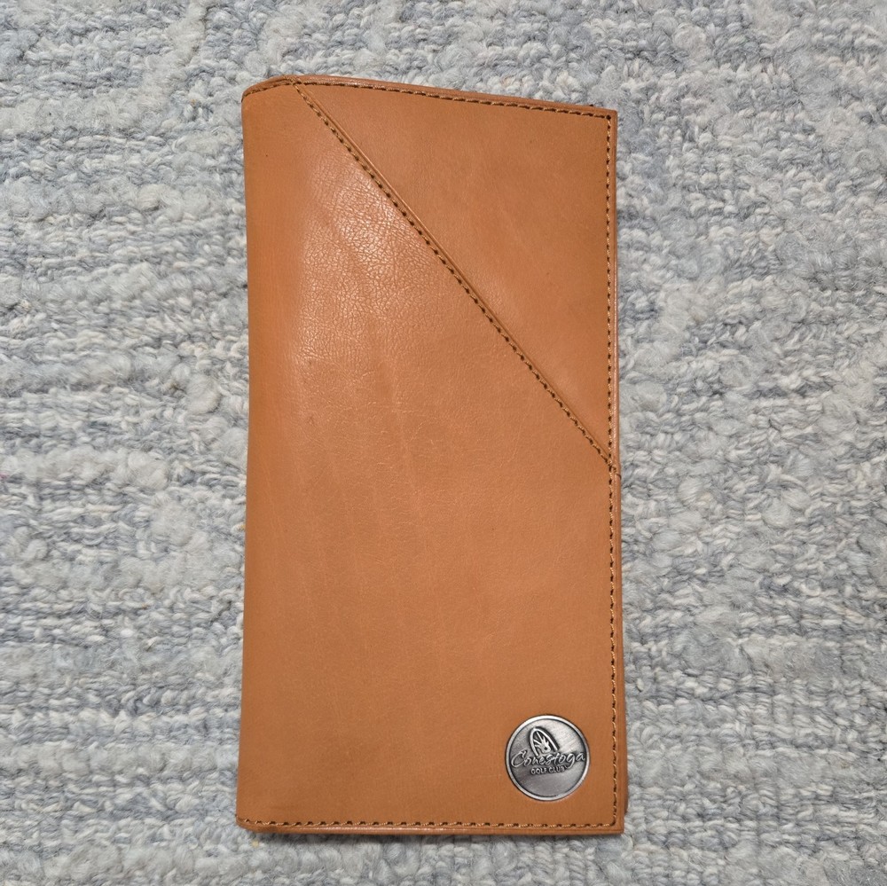 Brown Leather Travel Wallet Organizer Passport Ticket Document Holder