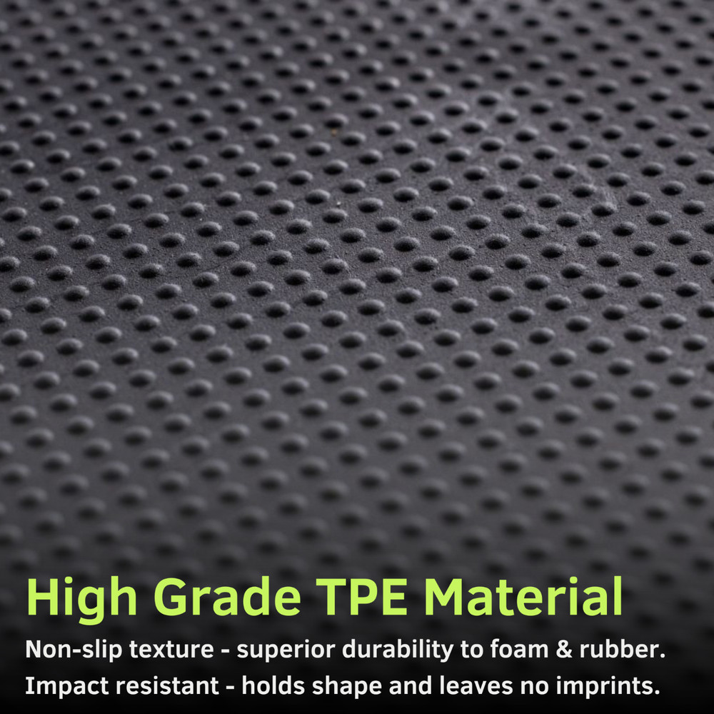 BaseLayer CORE Series Interlocking Floor Tiles - Black, 15 SqFt (6 Pack)