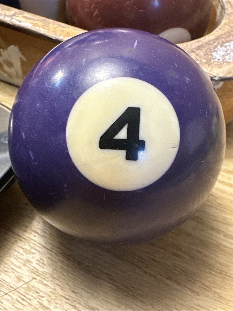 Vintage Billiard Pool Ball #4 Solid Replacement 2 1/4" Purple