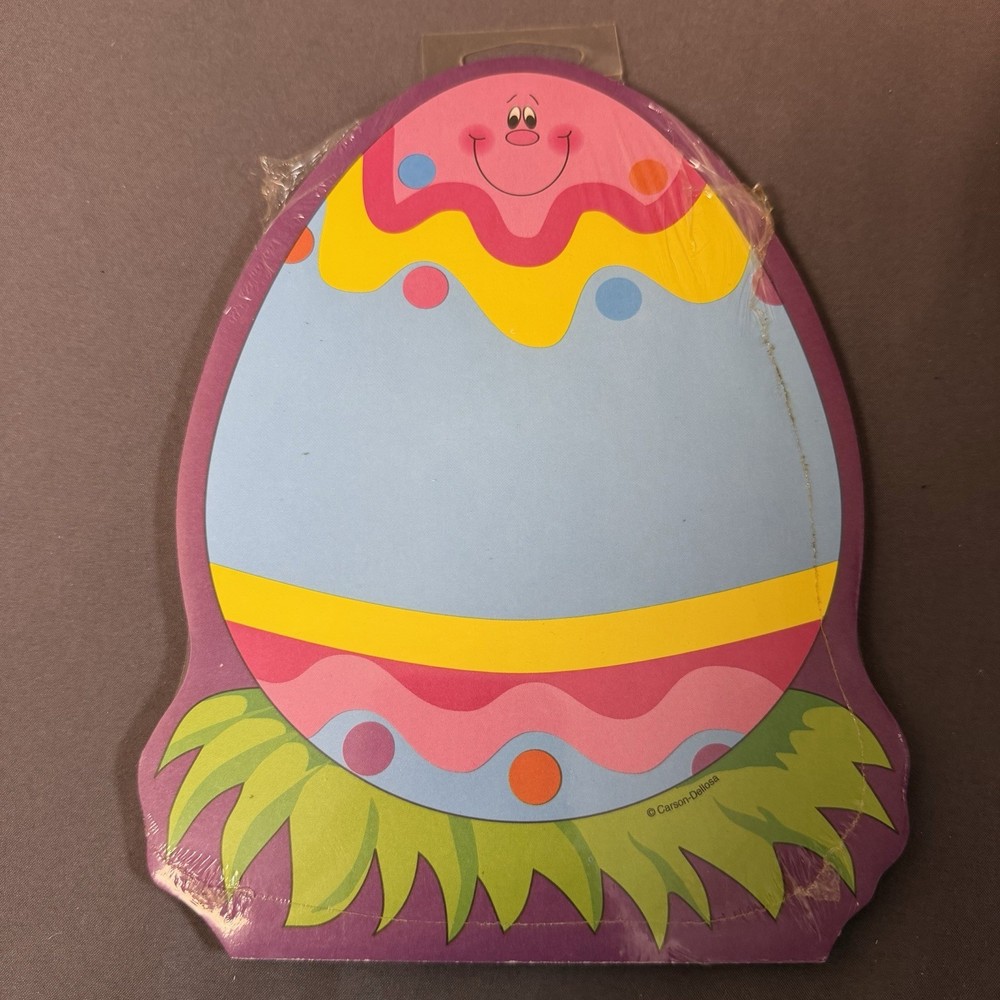 Vintage Carson Dellosa Smiling Easter Egg Note Pad Y2K 50 Sheets New Classroom