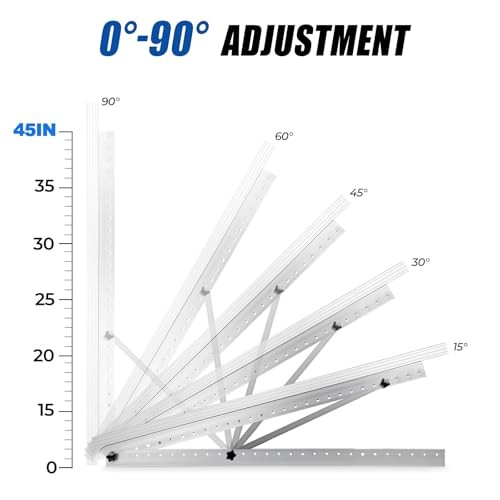Solar Panel Mount Brackets, 2 Sets 45 inch with Foldable Tilt Legs, Suitable