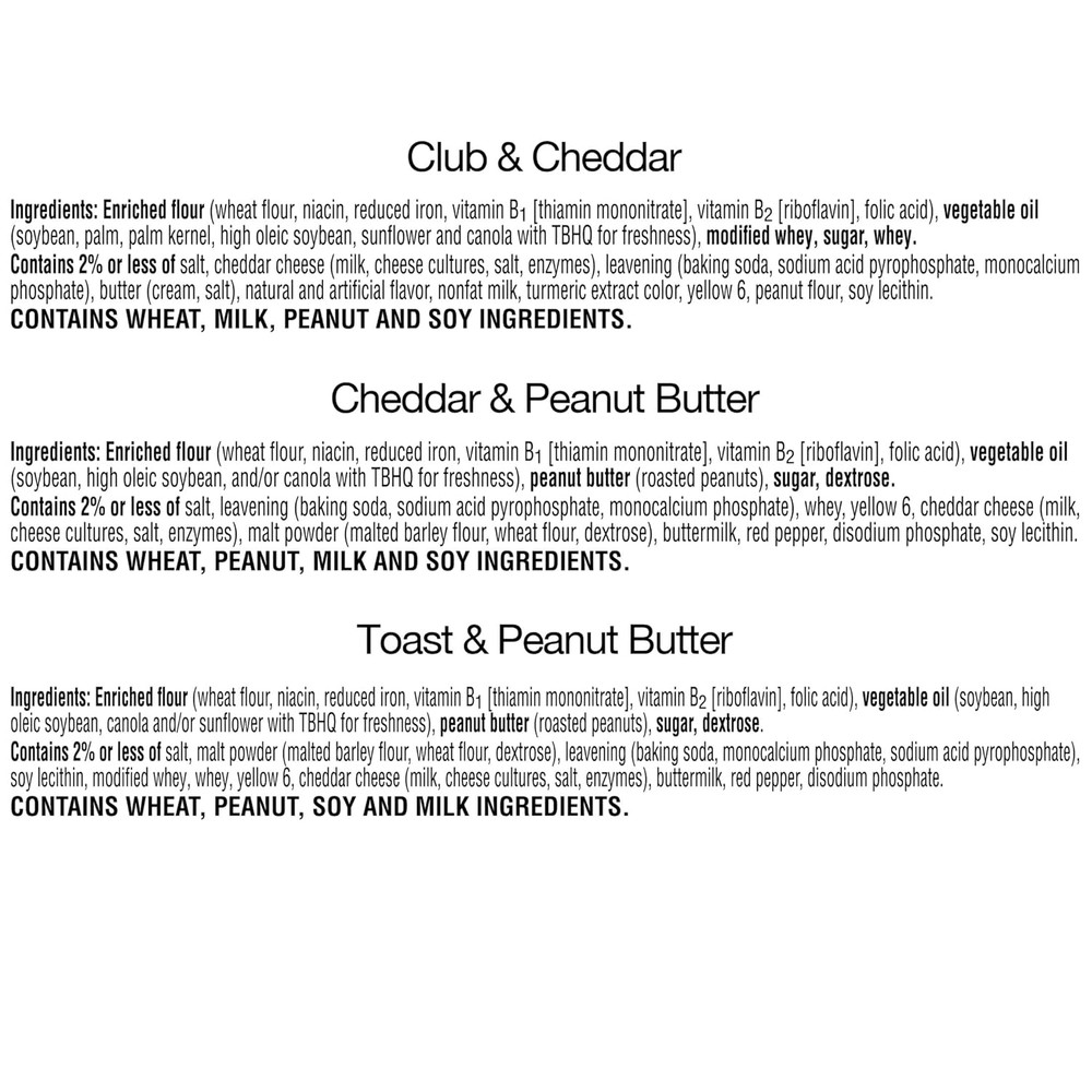 Sandwich Crackers, Lunch Snacks, Variety Pack (45 Packs)