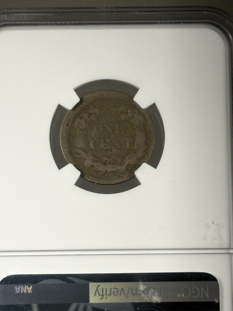 1858 Flying Eagle Cent AG-3 NGC 10% Off Center
