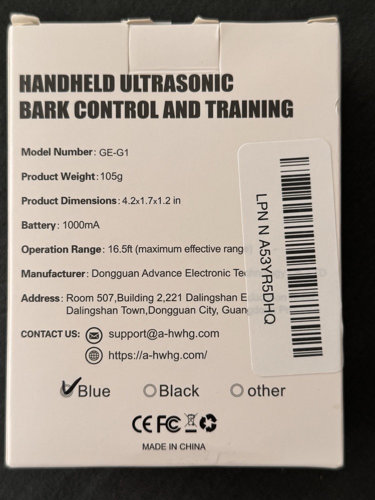 Compact Anti Barking Device with Dual Frequency - Lightweight & Rechargeable