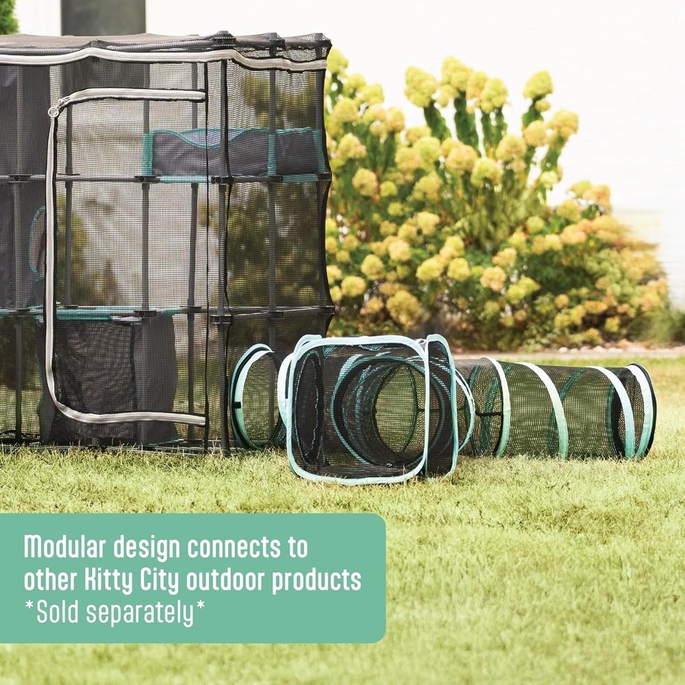 Portable Cat Playpen with Cubby Cubes