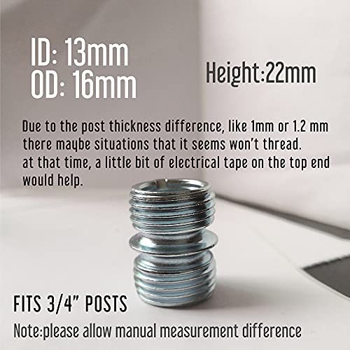 8PC 3/4" Threaded Pole Connectors, Shelf Post Couplers for Wire Rack Shelving