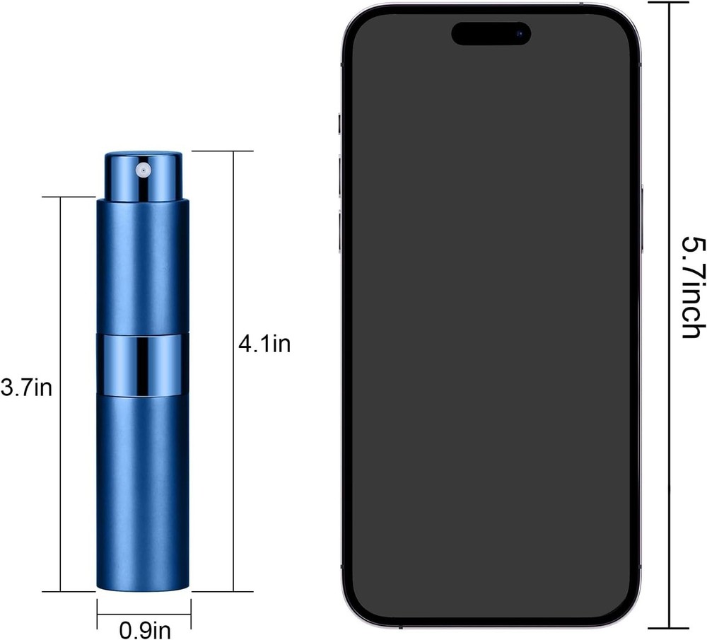 4PCS 8ML Refillable Perfume Atomizer Travel, Portable Mini Pocket Perfume Atomiz