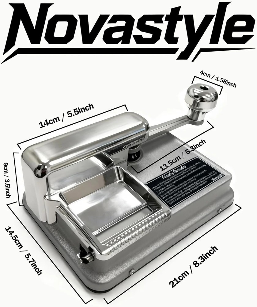 Cigarette Rolling Machine, Cigarette Roller Rolling Papers, Metallic Silver, US