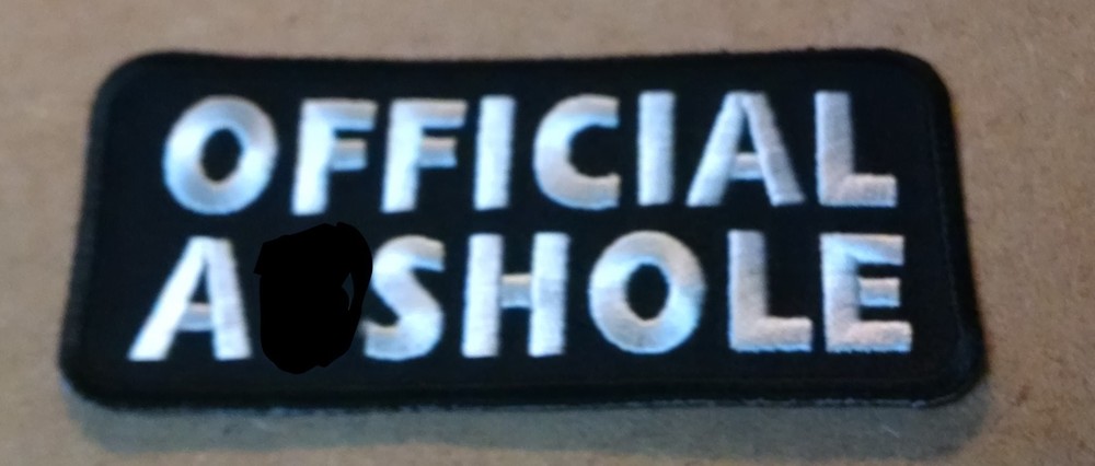 Official @sshole Embroidered Biker Patch
