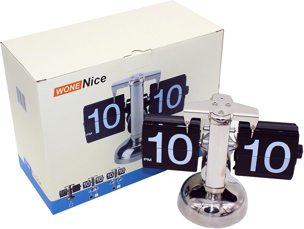 The retro digital flip downward clock