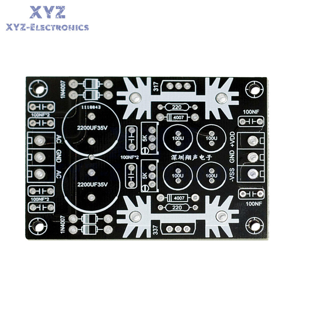 LM317/LM337 Adjustable Regulated Power Supply Board AC-DC 0-28V Kit Components