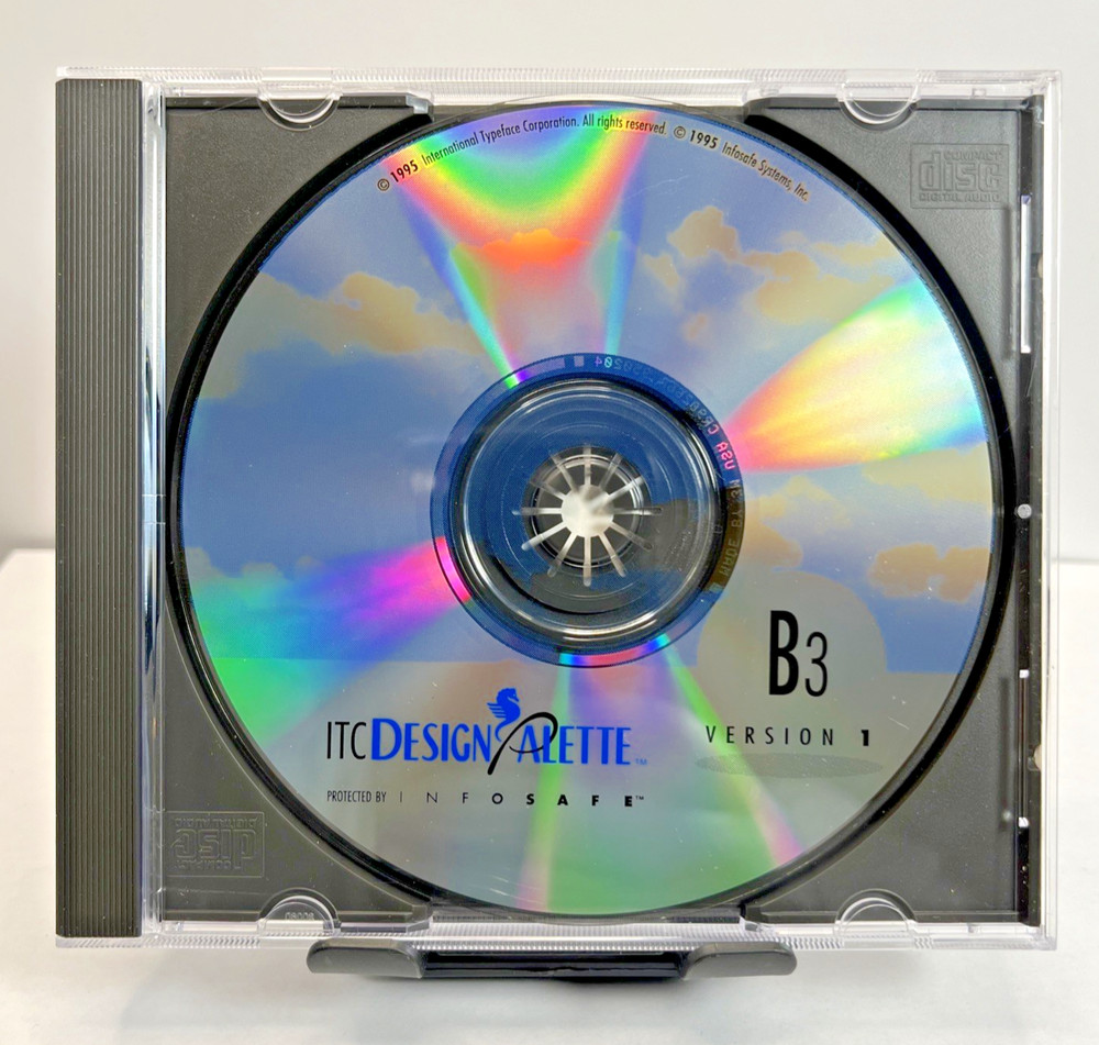 ITC Design Palette B3 Version 1 (1995) Typeface CD-ROM – Clean Disc
