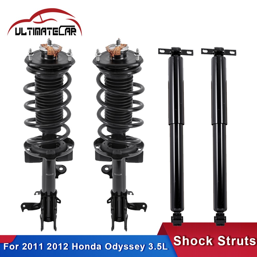 4Pcs Front+Rear Shock Struts & Coil Spring Assembly For 2011 2012 Honda Odyssey