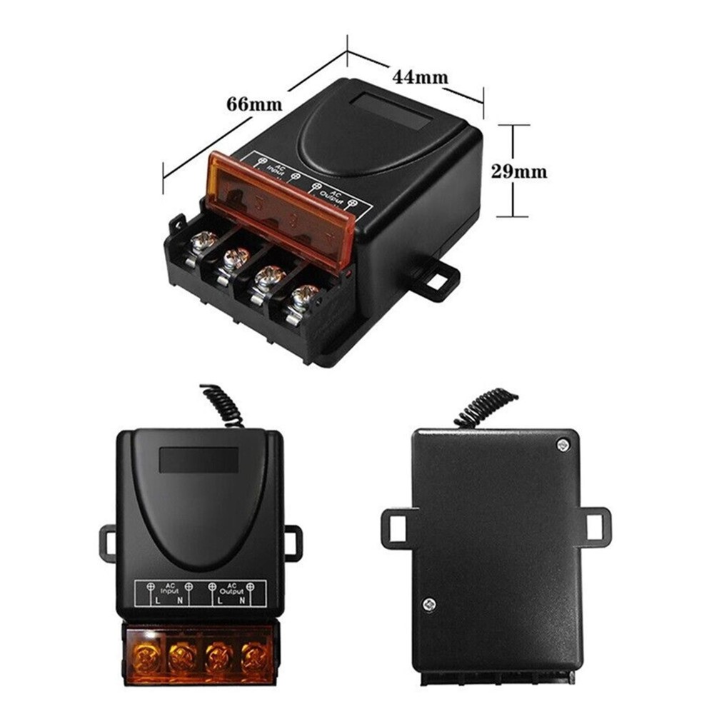 Remote Control Switch 90-220V RF Relay Receiver W/ Remote Control 100m Range