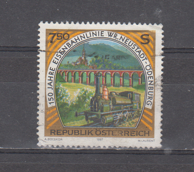AUSTRIA :  1997 - USED  - SCOTT # 1729  TRAINS