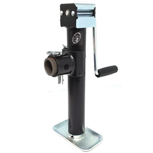 5,000 lb. Side wind Ram tubular swivel jack with weld-on pipe mount. 10" travel.