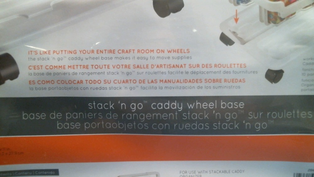 Deflecto Stack 'N Go Caddy Wheel Base, White (29443CR) FS
