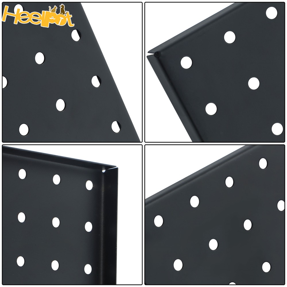 4 Pcs 12"×12" Square Metal Pegboard Panel Wall Organizer Panel Storage Hanger