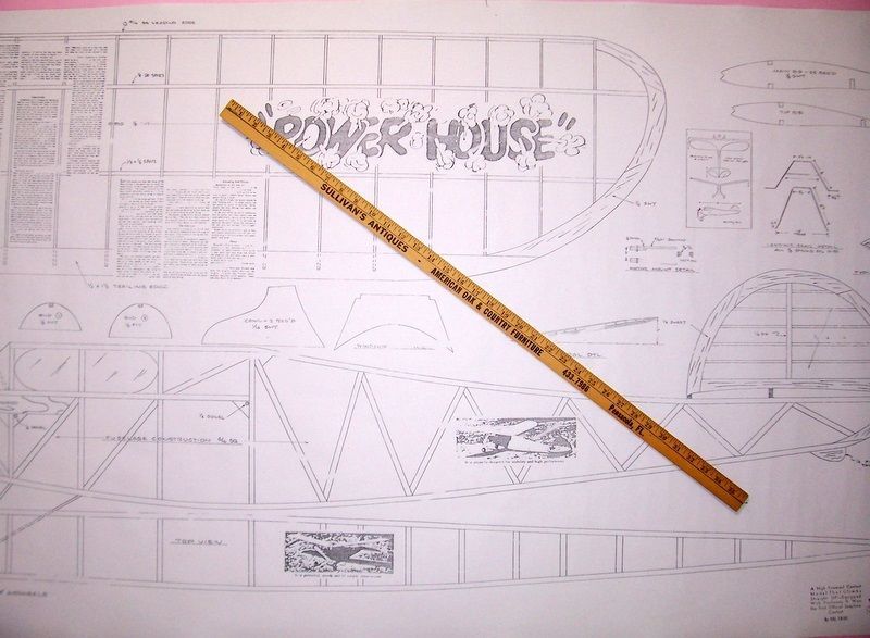 POWERHOUSE PLAN + CONSTRUCTION ARTICLES for Taibi's 84" OT FF/RC Model Airplane