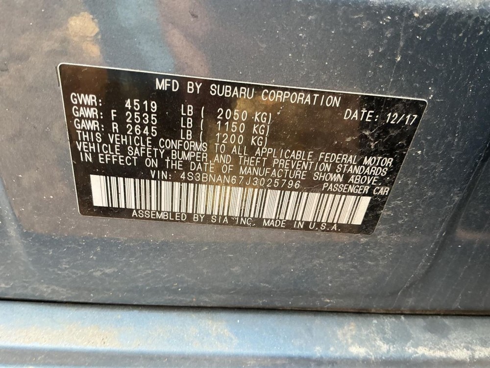 LEGACY 2018 Glove Box 4979045
