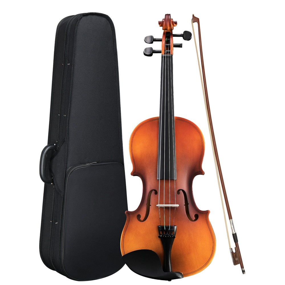 3/4 acoustic violin set (includes case, rosin, tuner, strings, and tone marks)