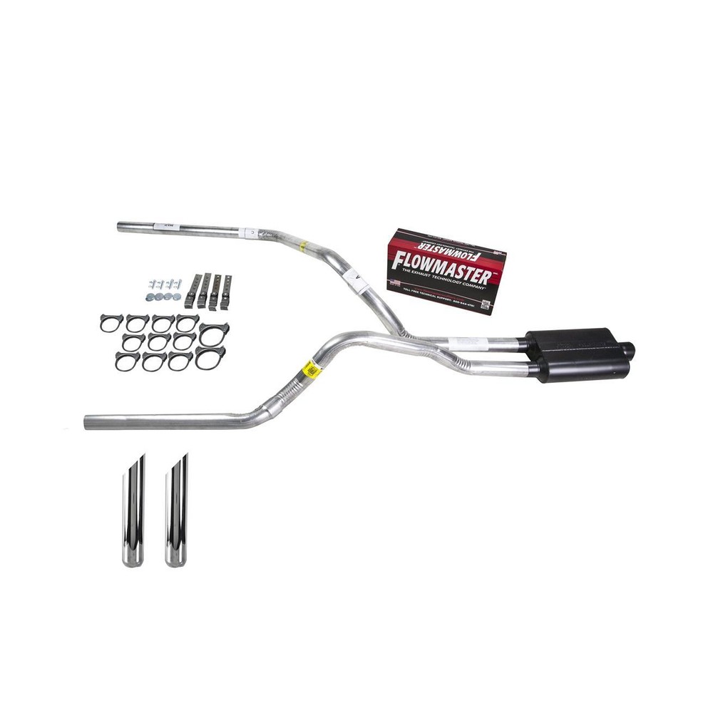Ram 09-13 dual exhaust 2.5 pipe Flowmaster Super 44 SW Tip