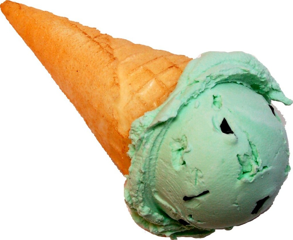 Display Fake Food Prop Mint Chocolate Chip Ice Cream Cone