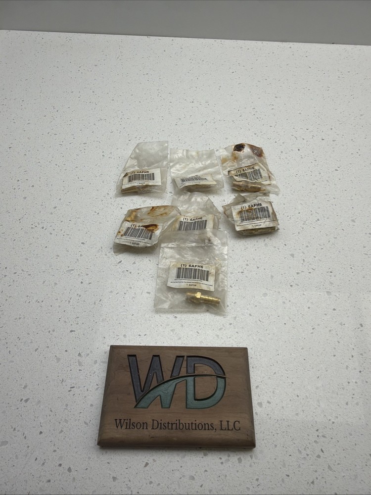 NEW IN BAG (LOT OF 7) GRAINGER 3/8" BARB 1/4"NPT BRASS FITTING  6AFH6 NOS
