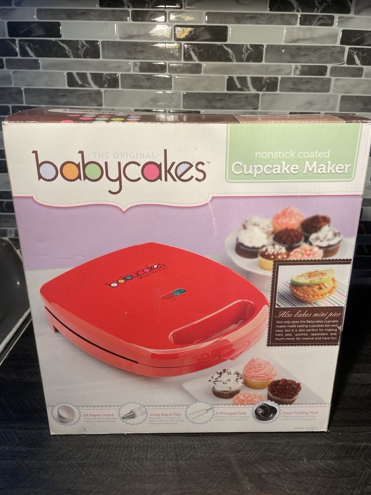 Baby cakes Nonstick Coated Cupcake Maker Red