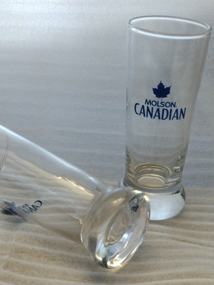 Two Molding Canadian Beers Shot Class 4" Tall