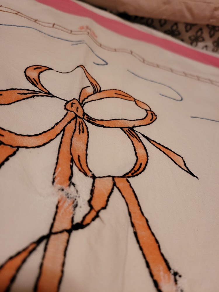 Vintage Embroidered Nursery Linens