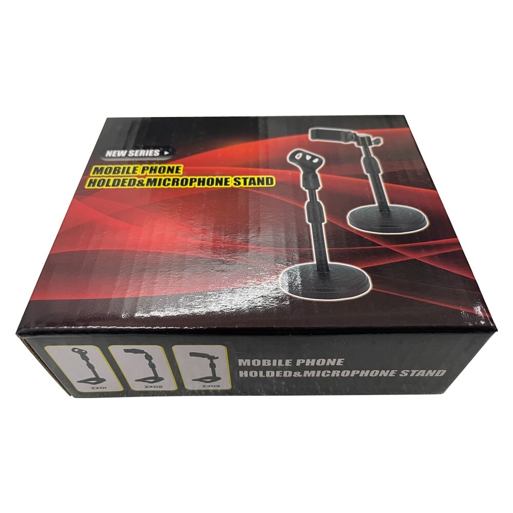 Desktop Microphone Lifting Stand Adjustable Lift Non-slip Mini Round Base