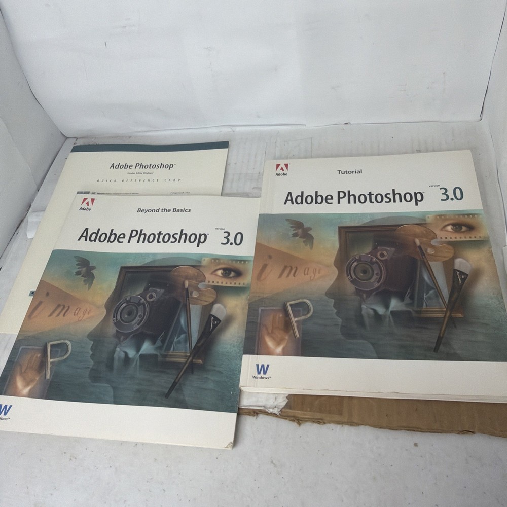 Vintage 1994  Adobe Photoshop 3.0 Tutorial & Beyond The Basics Manual Only