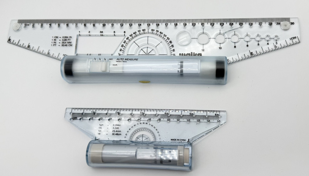Parallel Rolling Ruler-set of two-Waika- for technical drawing and architects