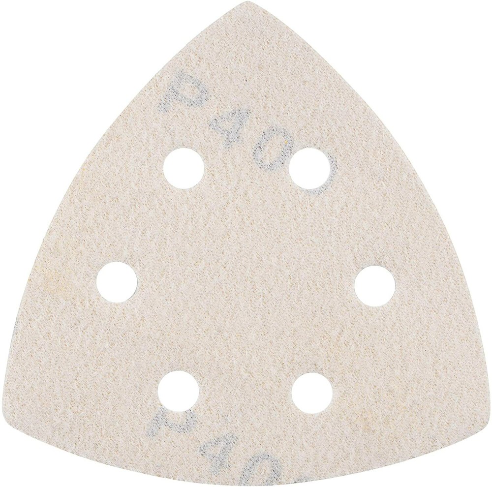 240PCS 60-320 Grit 6 Hole Oscillating Multi-Tool Hook Loop Triangle Sanding Pads