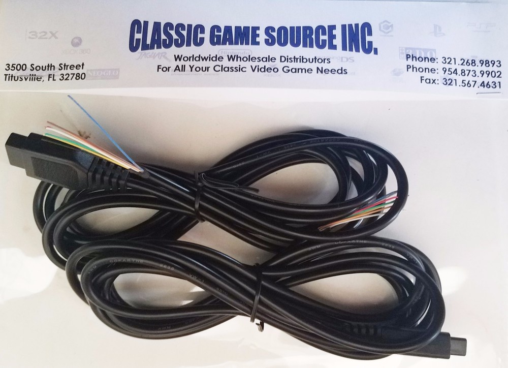 2 TEN Foot 9 Pin Replacement cable wire to repair Sega Master System controller