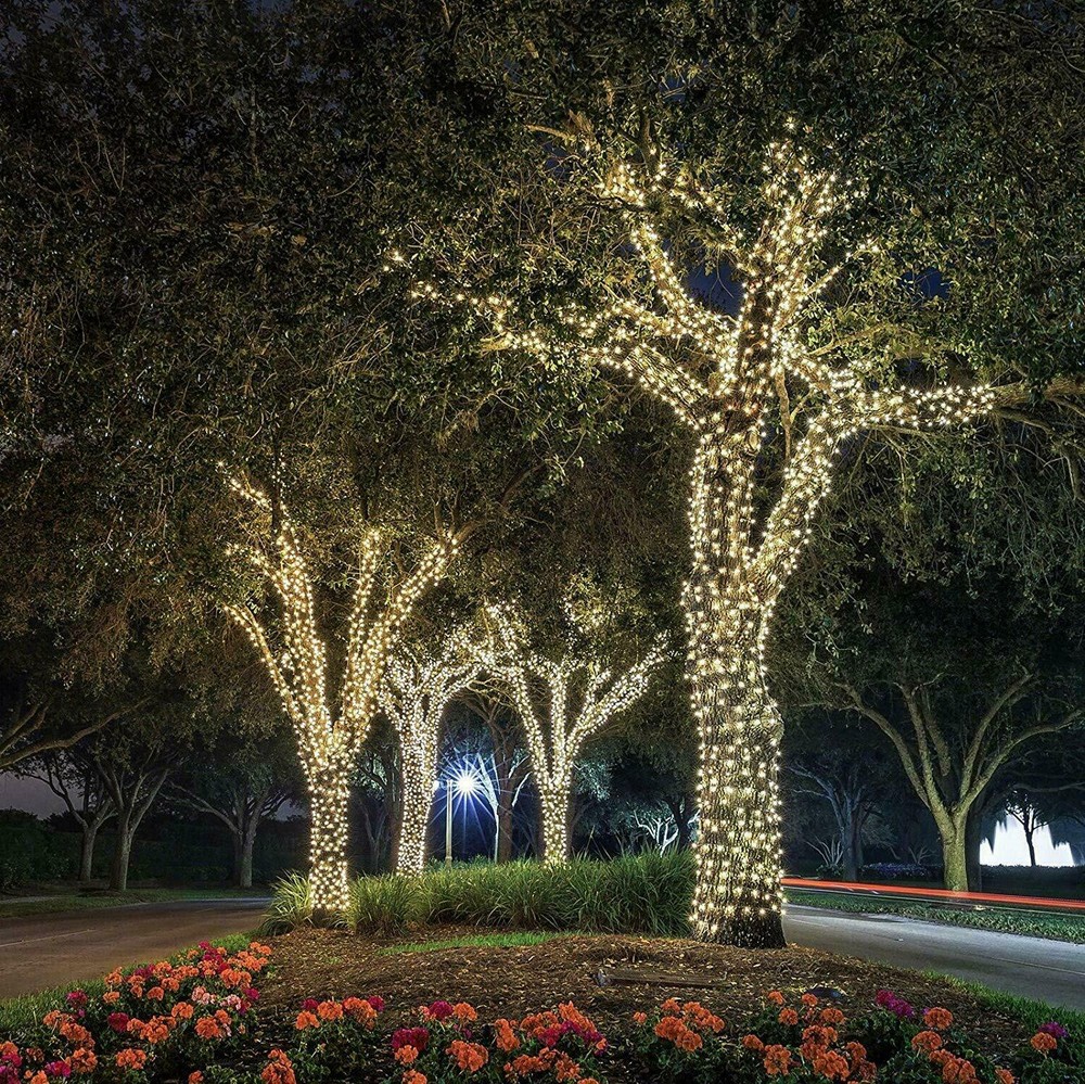 ORA LED Solar Powered String Lights with Automatic Sensor, Black, 112 Ft